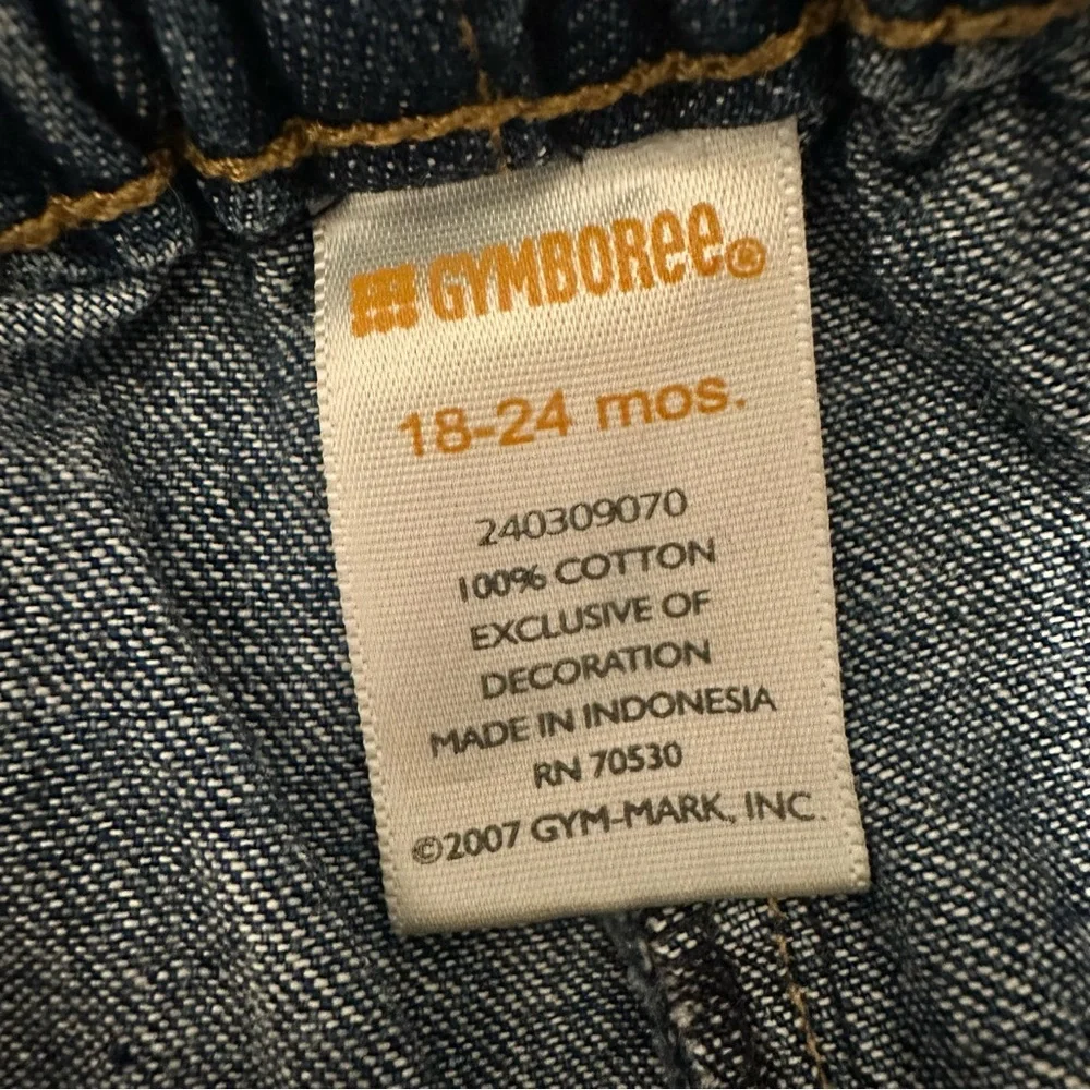 Vintage Gymboree Panda Pocket Button Denim Pant 2006 Imaginary Friends Line